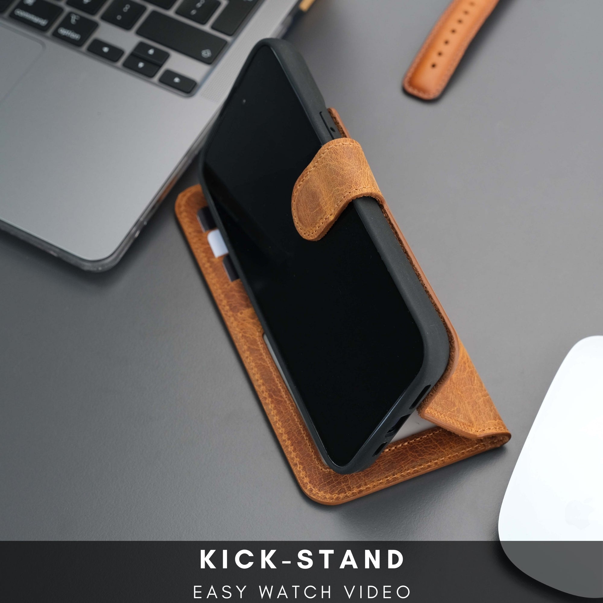 Casper Leather iPhone 15 Plus Wallet Case | Detachable MagSafe Compatible RFID Protection