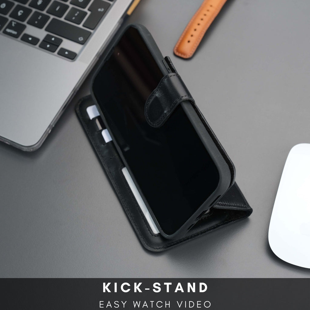 Casper Leather iPhone 15 Pro Max Wallet Case | Detachable MagSafe Compatible RFID Protection