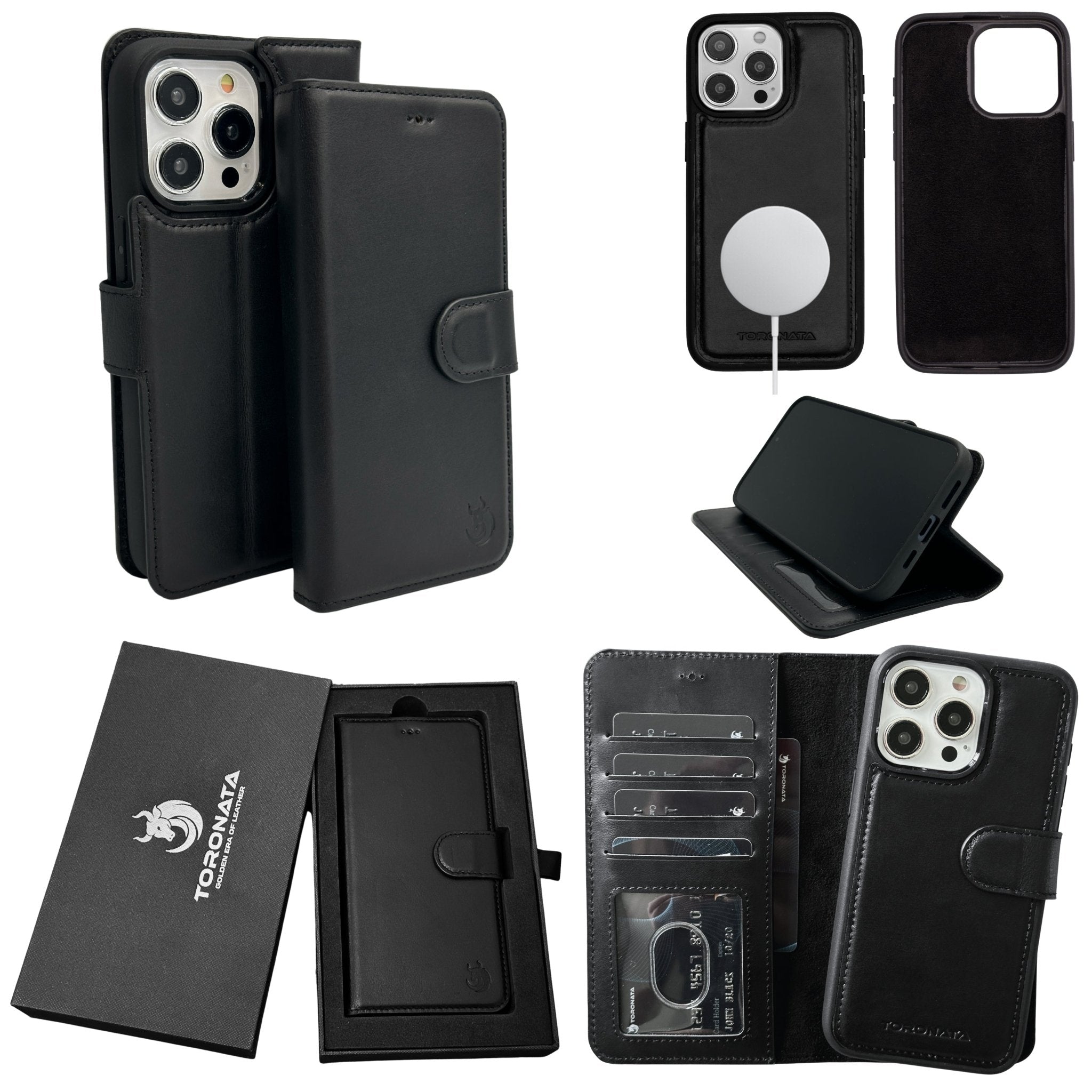 Vegas Premium Leather iPhone 15 Plus Wallet Case with MagSafe | Detachable RFID Blocking Luxury Wallet